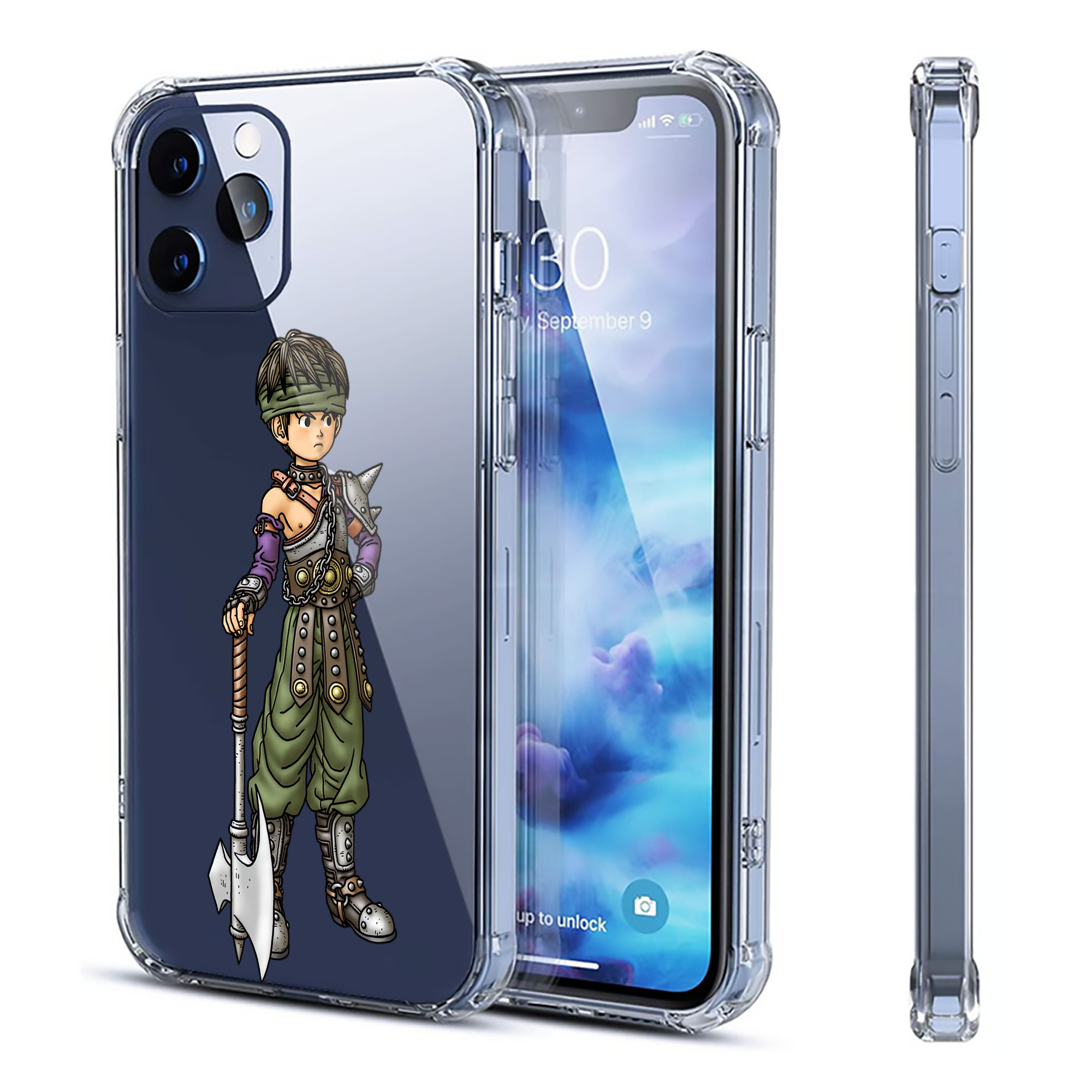 （画像用） ドラゴンクエスト Doragon Kuesuto Dragon Quest 【iPhone 12シリーズ対応】透明スマホケース（クリアソフトケース）